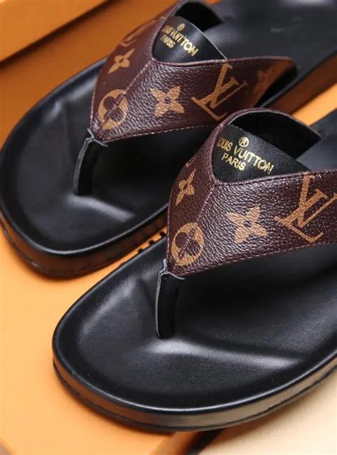 louis vuitton flip flops men's price|lv sandals men etsy.